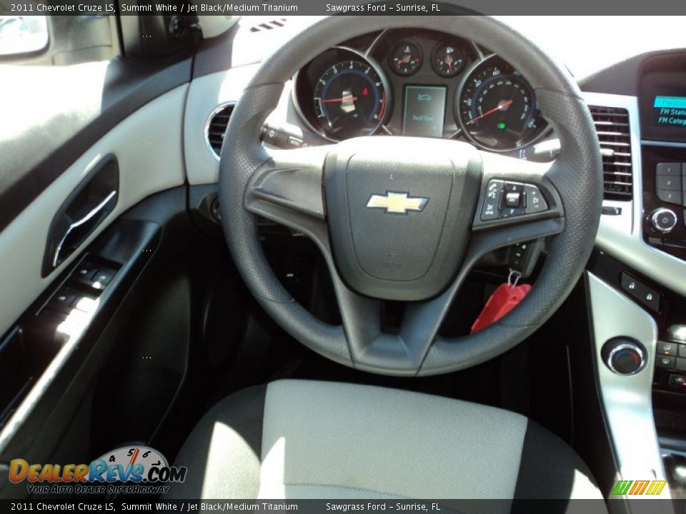 2011 Chevrolet Cruze LS Summit White / Jet Black/Medium Titanium Photo #25