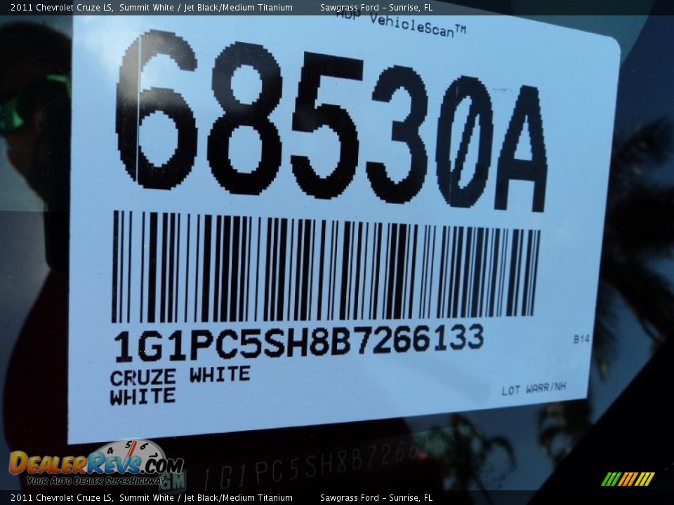 2011 Chevrolet Cruze LS Summit White / Jet Black/Medium Titanium Photo #35