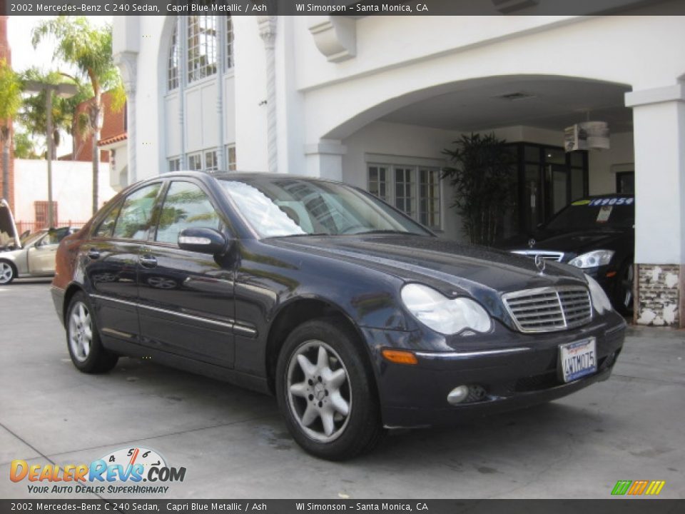 2002 Mercedes-Benz C 240 Sedan Capri Blue Metallic / Ash Photo #1