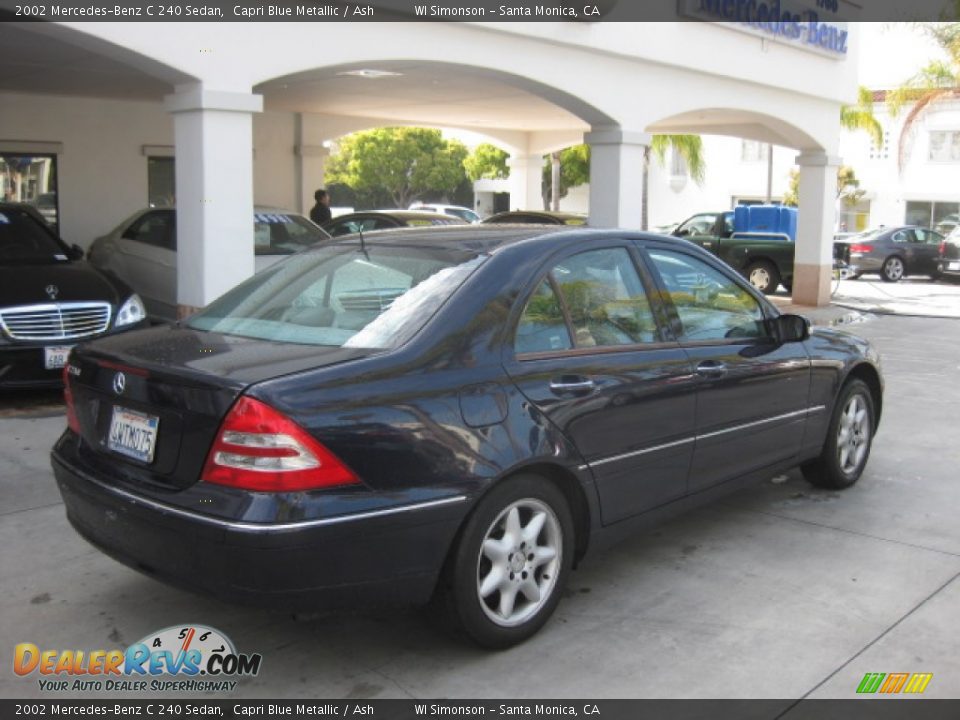 2002 Mercedes-Benz C 240 Sedan Capri Blue Metallic / Ash Photo #2