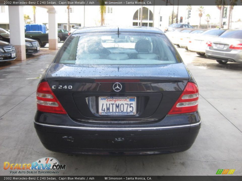 2002 Mercedes-Benz C 240 Sedan Capri Blue Metallic / Ash Photo #3