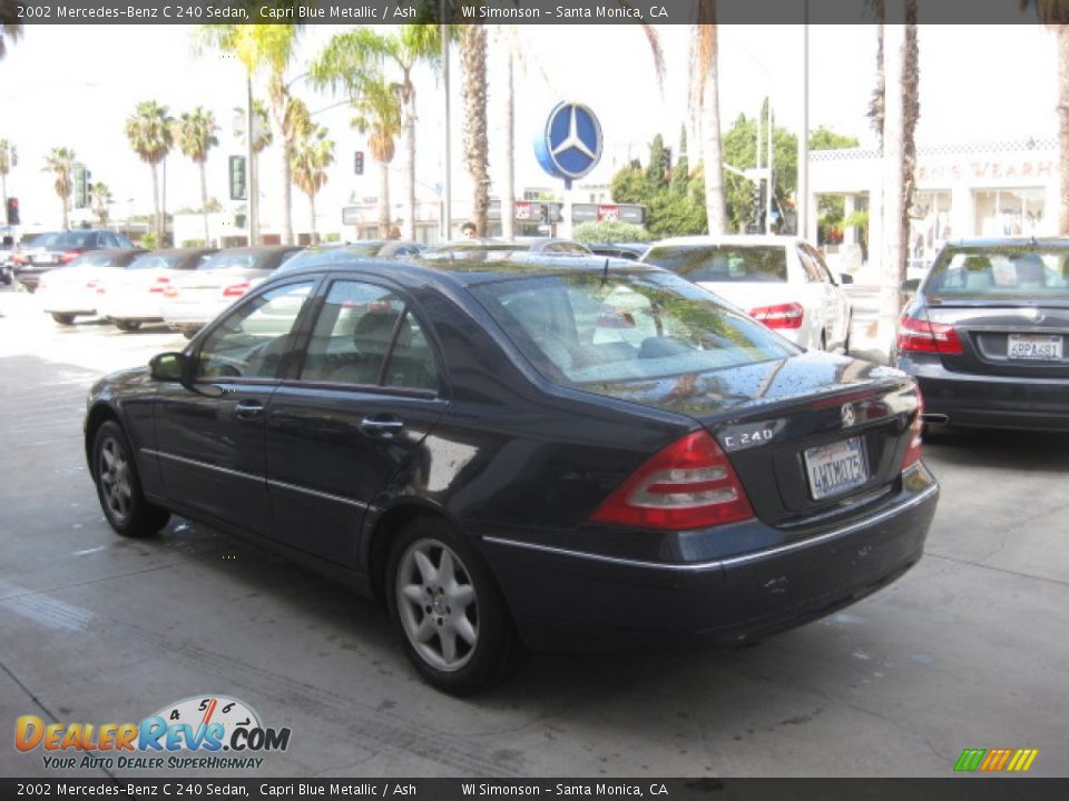 2002 Mercedes-Benz C 240 Sedan Capri Blue Metallic / Ash Photo #4