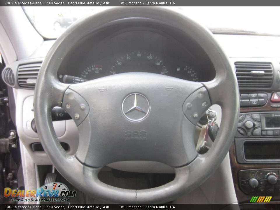 2002 Mercedes-Benz C 240 Sedan Capri Blue Metallic / Ash Photo #11
