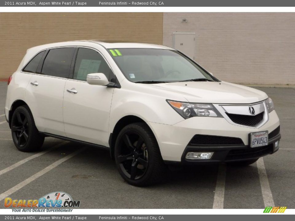 2011 Acura MDX Aspen White Pearl / Taupe Photo #1