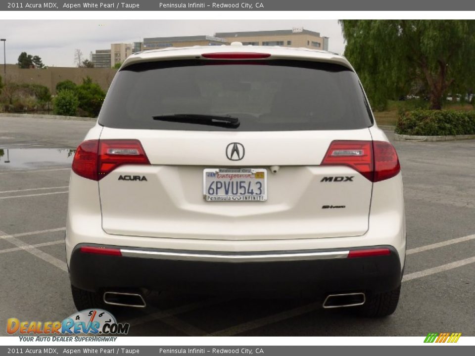 2011 Acura MDX Aspen White Pearl / Taupe Photo #3