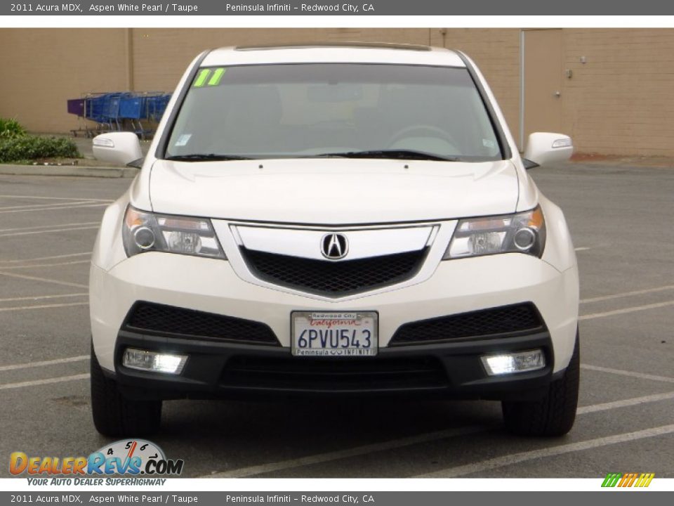 2011 Acura MDX Aspen White Pearl / Taupe Photo #4