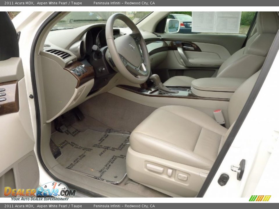 2011 Acura MDX Aspen White Pearl / Taupe Photo #5