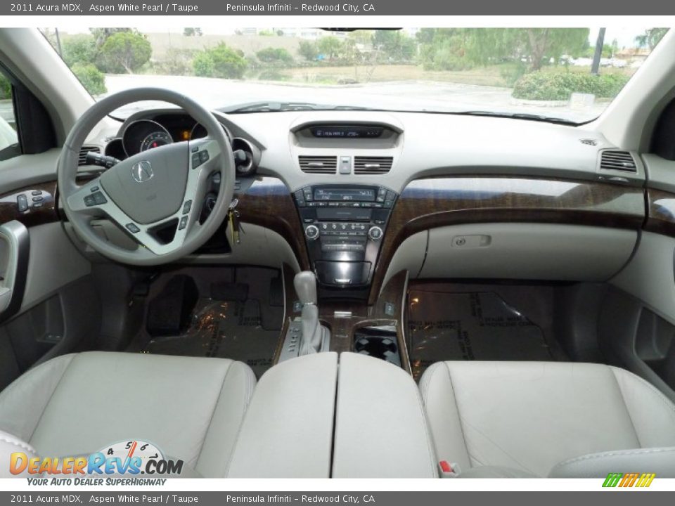 2011 Acura MDX Aspen White Pearl / Taupe Photo #6