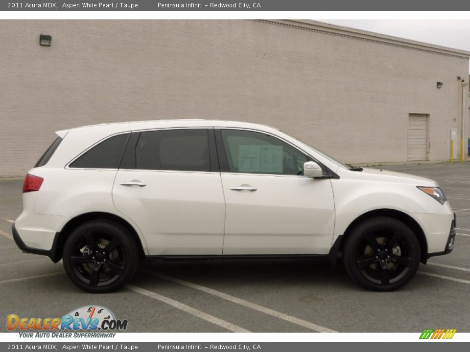 2011 Acura MDX Aspen White Pearl / Taupe Photo #7