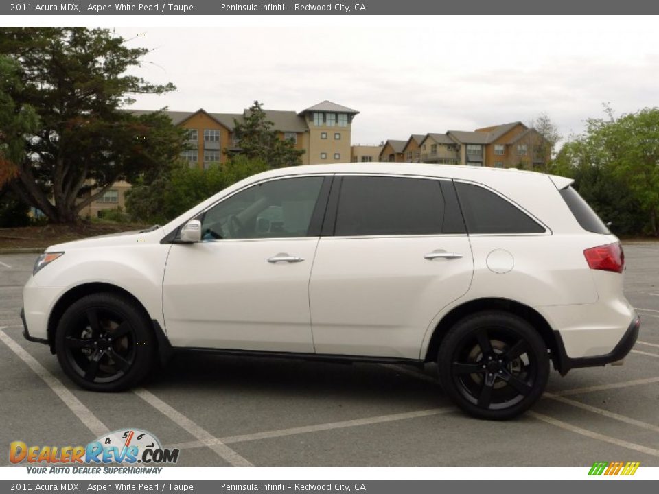 2011 Acura MDX Aspen White Pearl / Taupe Photo #8