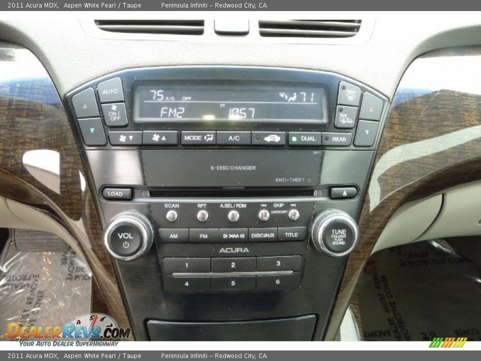 2011 Acura MDX Aspen White Pearl / Taupe Photo #17