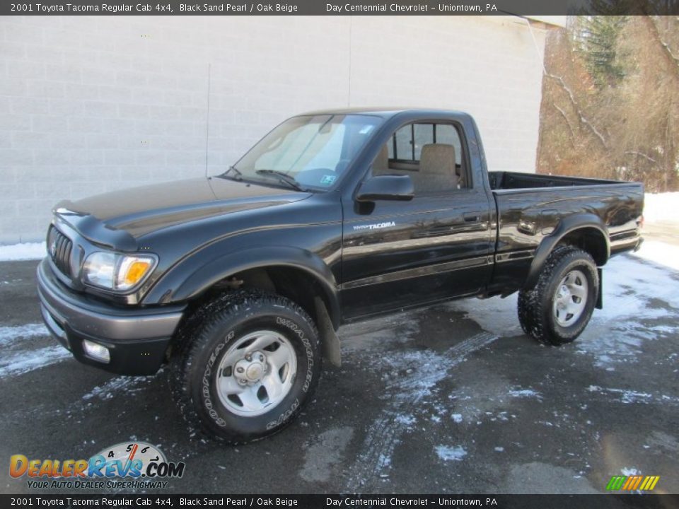 2001 Toyota Tacoma Regular Cab 4x4 Black Sand Pearl / Oak Beige Photo #1