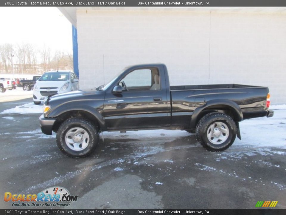 2001 Toyota Tacoma Regular Cab 4x4 Black Sand Pearl / Oak Beige Photo #2