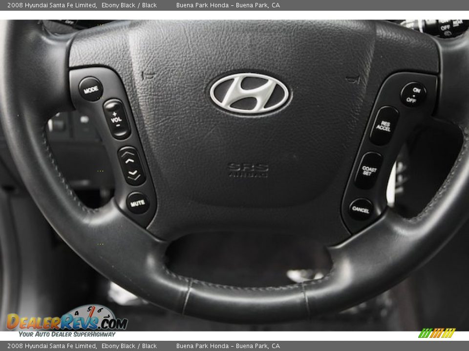 2008 Hyundai Santa Fe Limited Ebony Black / Black Photo #6