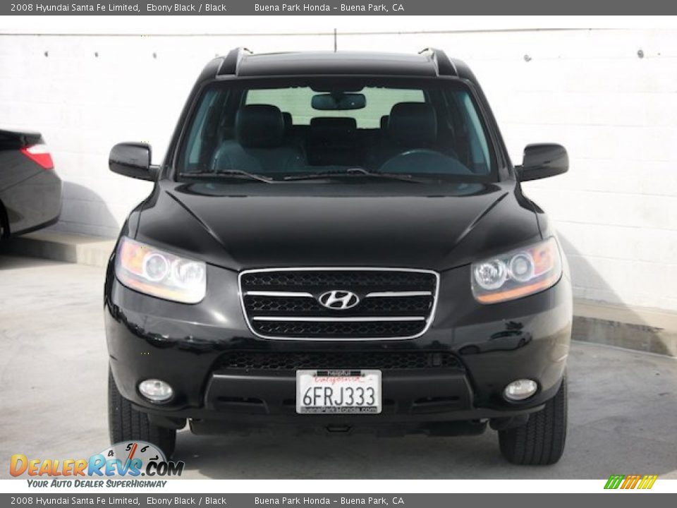 2008 Hyundai Santa Fe Limited Ebony Black / Black Photo #8