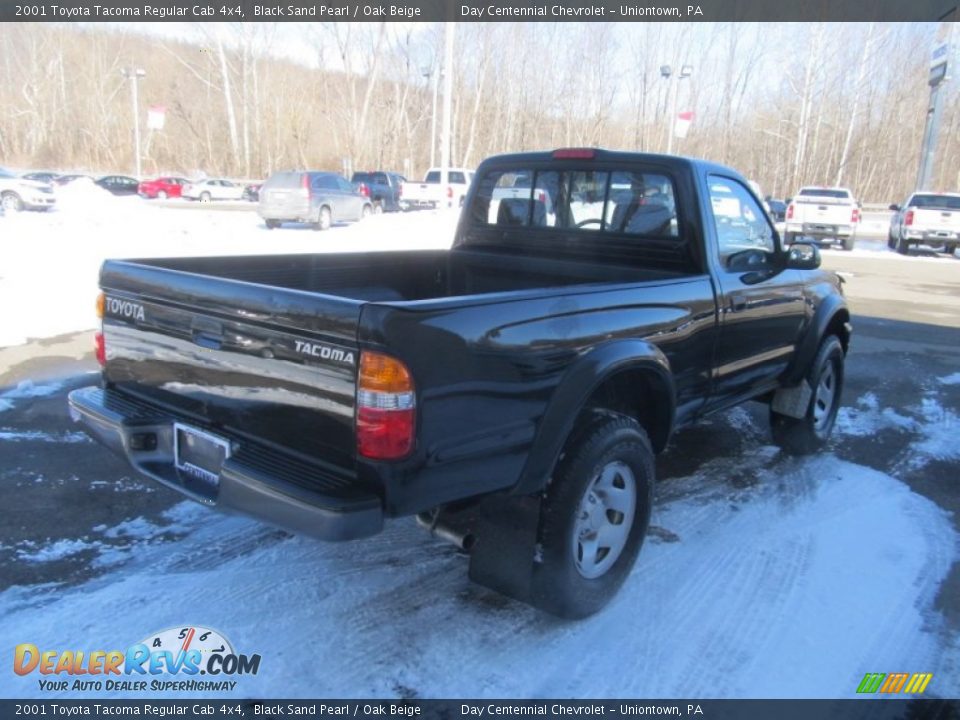 2001 Toyota Tacoma Regular Cab 4x4 Black Sand Pearl / Oak Beige Photo #7