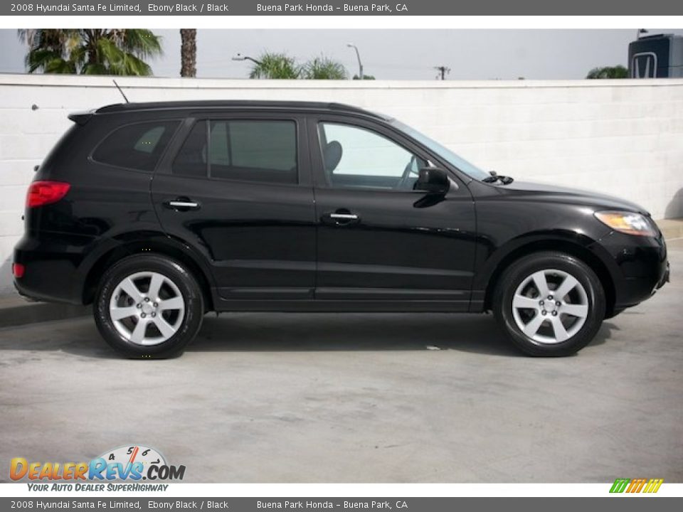 2008 Hyundai Santa Fe Limited Ebony Black / Black Photo #11