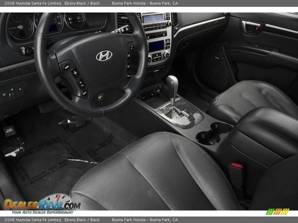 2008 Hyundai Santa Fe Limited Ebony Black / Black Photo #12