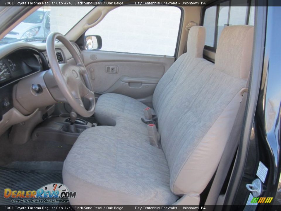 2001 Toyota Tacoma Regular Cab 4x4 Black Sand Pearl / Oak Beige Photo #12
