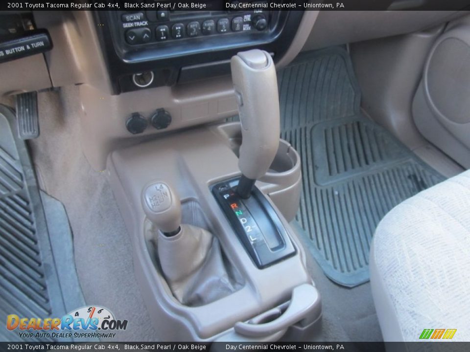 2001 Toyota Tacoma Regular Cab 4x4 Black Sand Pearl / Oak Beige Photo #14