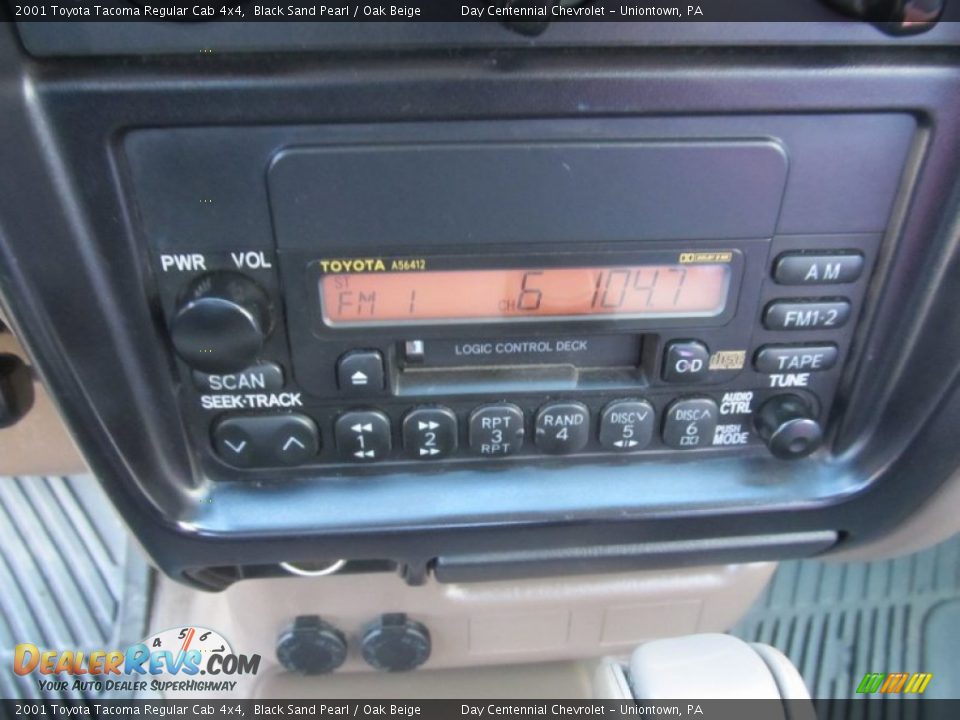 2001 Toyota Tacoma Regular Cab 4x4 Black Sand Pearl / Oak Beige Photo #15