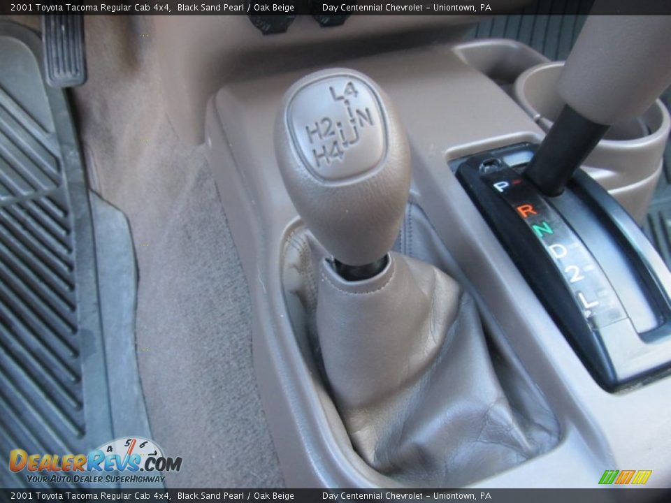 2001 Toyota Tacoma Regular Cab 4x4 Black Sand Pearl / Oak Beige Photo #16