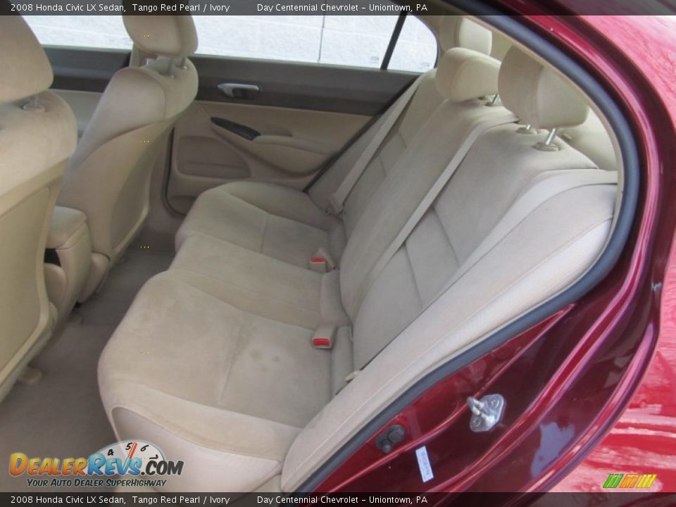 2008 Honda Civic LX Sedan Tango Red Pearl / Ivory Photo #12