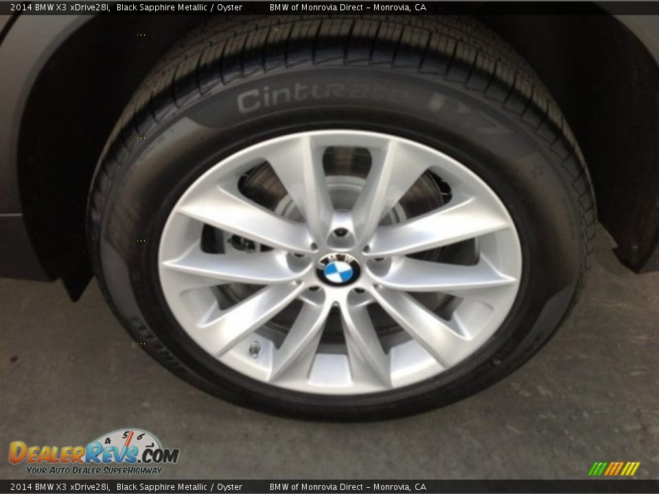 2014 BMW X3 xDrive28i Black Sapphire Metallic / Oyster Photo #4