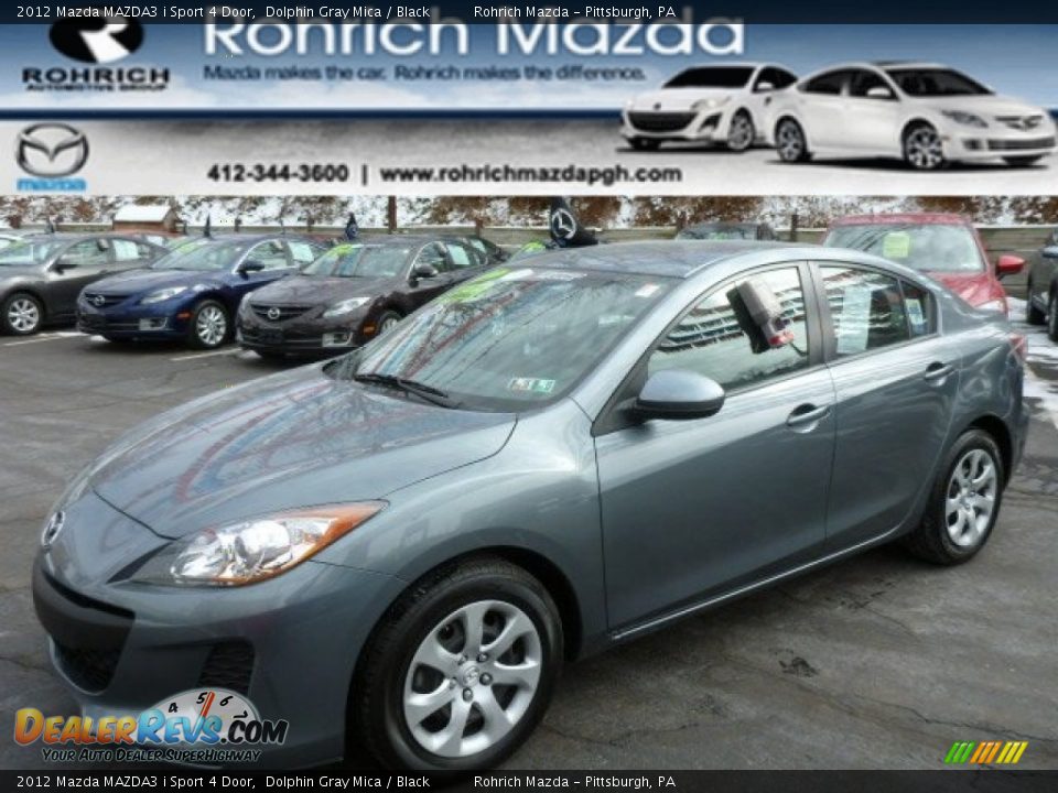 2012 Mazda MAZDA3 i Sport 4 Door Dolphin Gray Mica / Black Photo #1