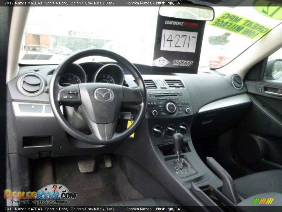 2012 Mazda MAZDA3 i Sport 4 Door Dolphin Gray Mica / Black Photo #6