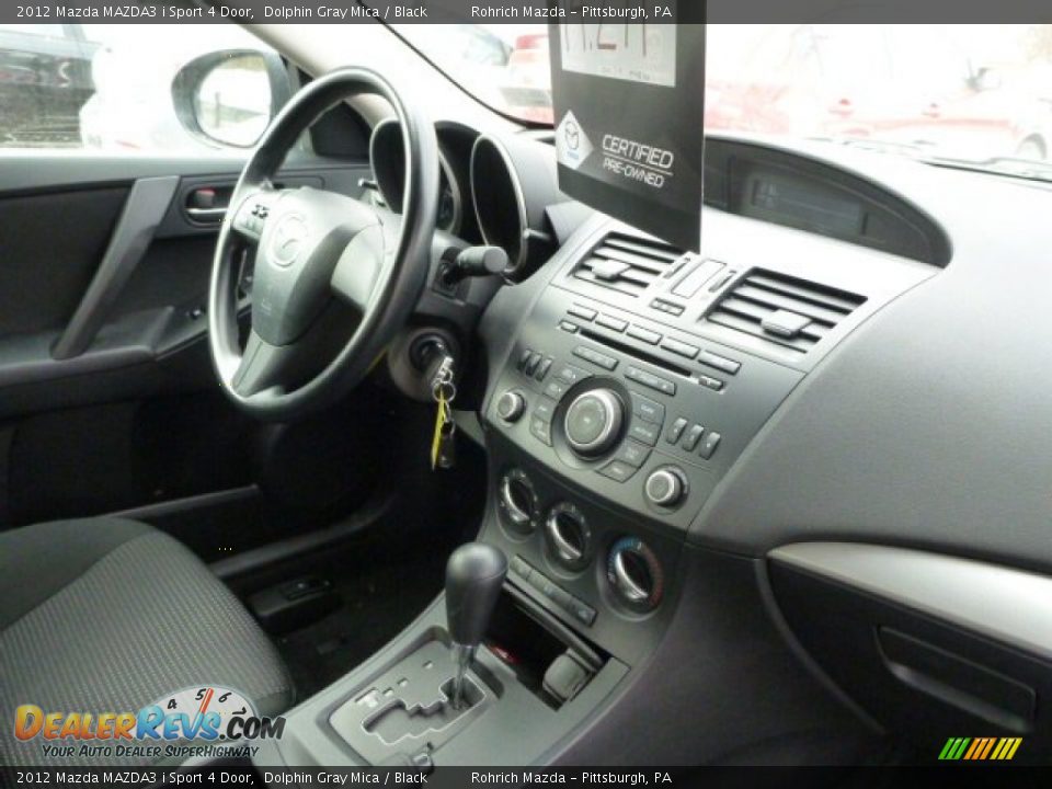2012 Mazda MAZDA3 i Sport 4 Door Dolphin Gray Mica / Black Photo #7