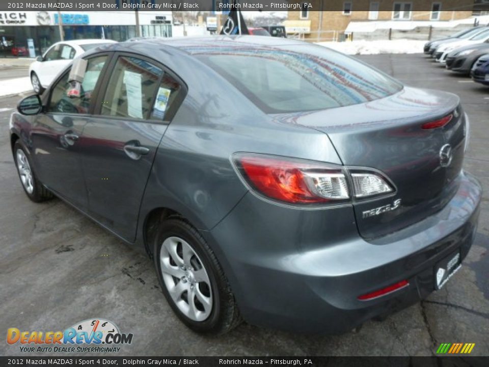 2012 Mazda MAZDA3 i Sport 4 Door Dolphin Gray Mica / Black Photo #10