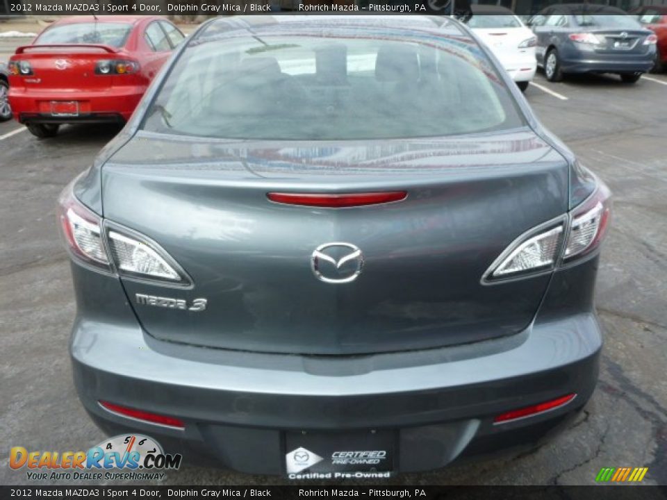 2012 Mazda MAZDA3 i Sport 4 Door Dolphin Gray Mica / Black Photo #11