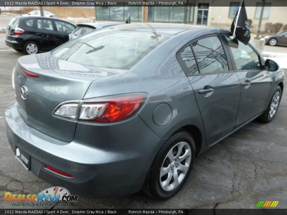 2012 Mazda MAZDA3 i Sport 4 Door Dolphin Gray Mica / Black Photo #12