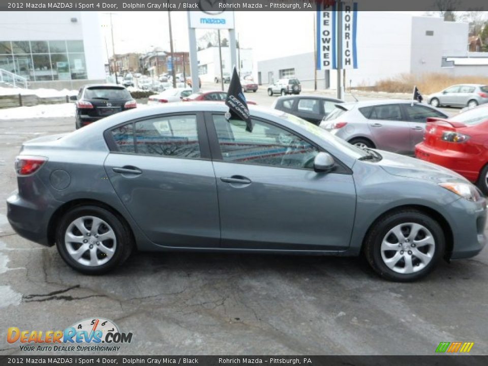 2012 Mazda MAZDA3 i Sport 4 Door Dolphin Gray Mica / Black Photo #13