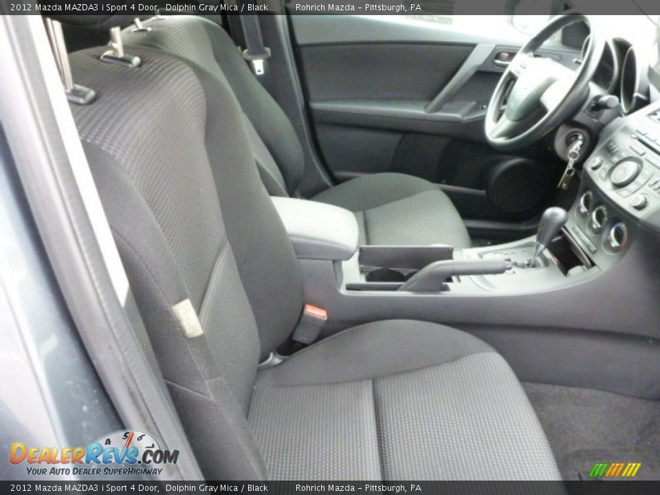 2012 Mazda MAZDA3 i Sport 4 Door Dolphin Gray Mica / Black Photo #16