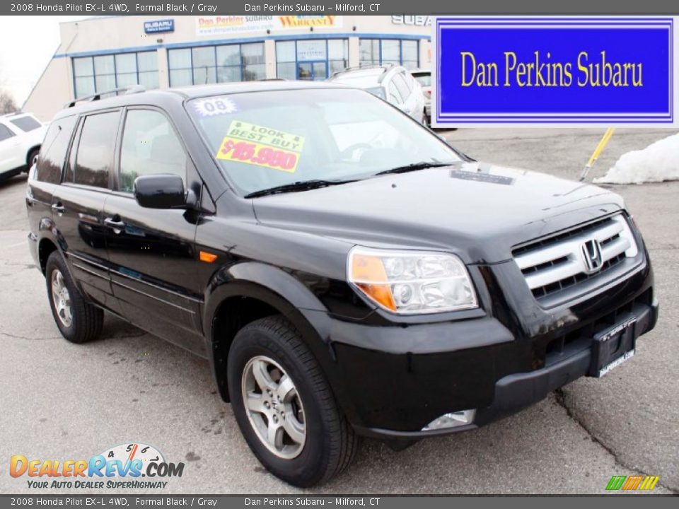 2008 Honda Pilot EX-L 4WD Formal Black / Gray Photo #1