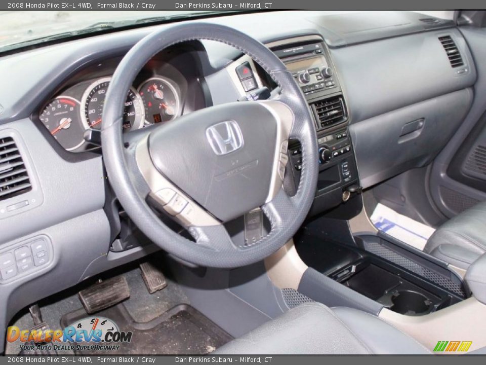 2008 Honda Pilot EX-L 4WD Formal Black / Gray Photo #5