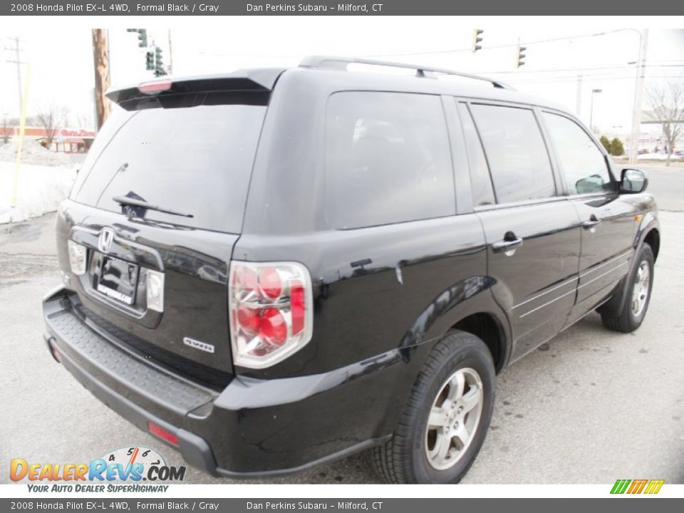 2008 Honda Pilot EX-L 4WD Formal Black / Gray Photo #6