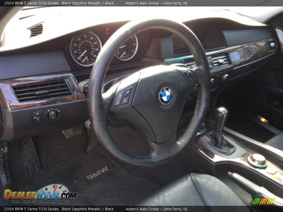2004 BMW 5 Series 530i Sedan Black Sapphire Metallic / Black Photo #10