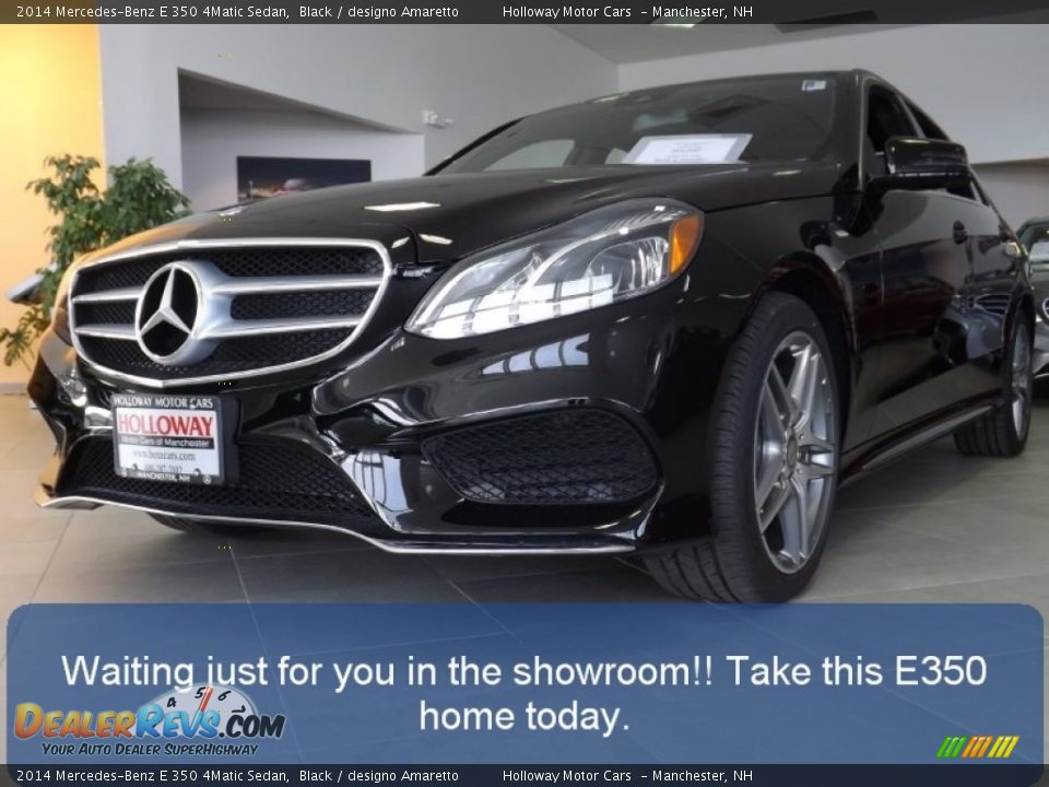 2014 Mercedes-Benz E 350 4Matic Sedan Black / designo Amaretto Photo #1