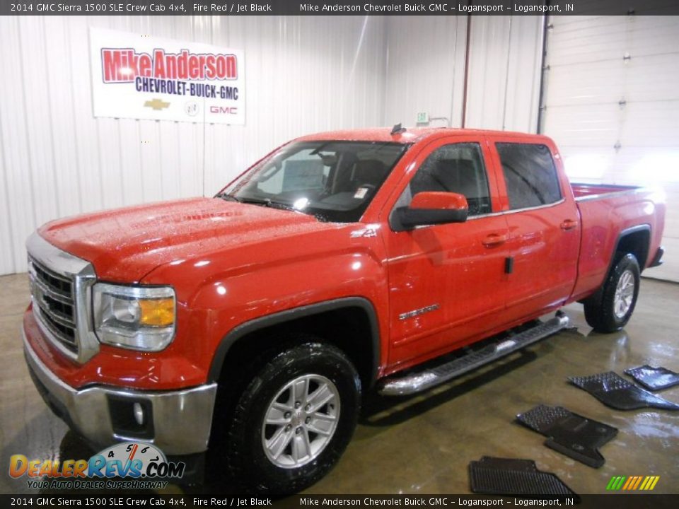 2014 GMC Sierra 1500 SLE Crew Cab 4x4 Fire Red / Jet Black Photo #1