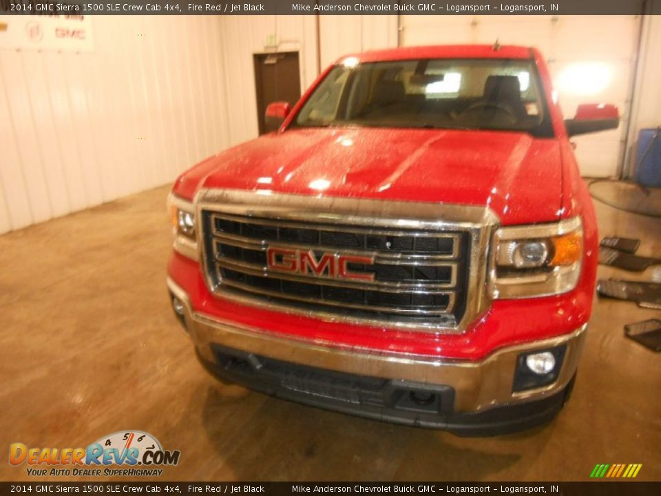 2014 GMC Sierra 1500 SLE Crew Cab 4x4 Fire Red / Jet Black Photo #2