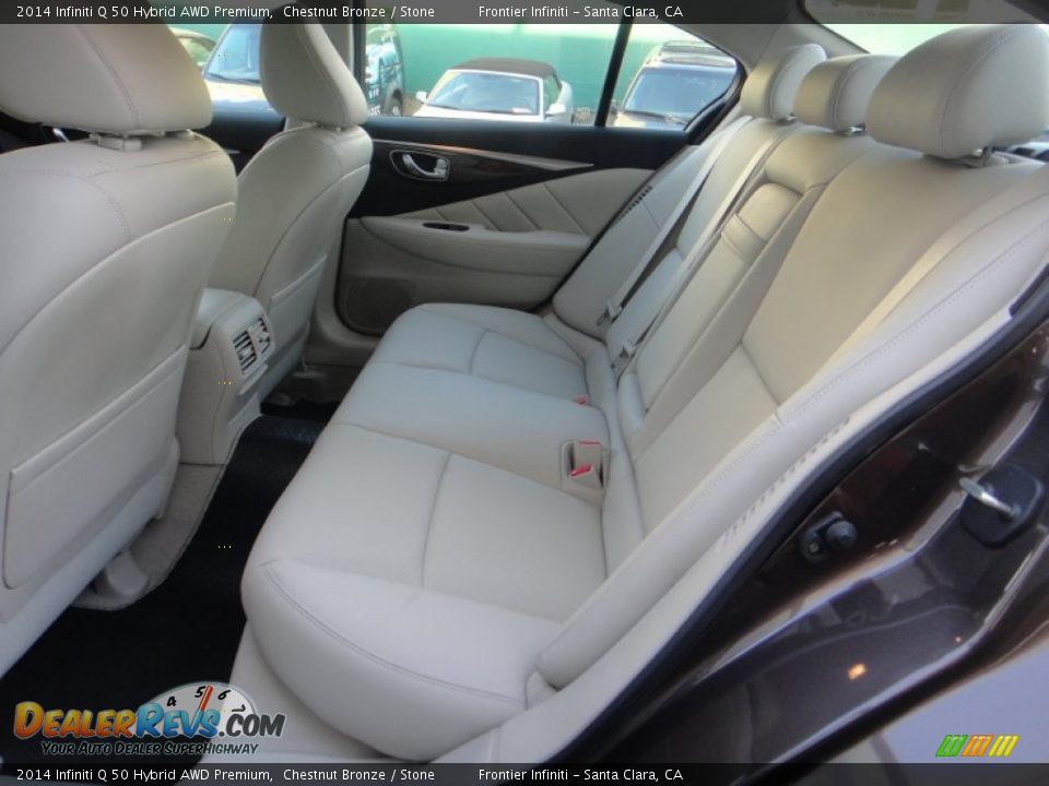 Rear Seat of 2014 Infiniti Q 50 Hybrid AWD Premium Photo #20