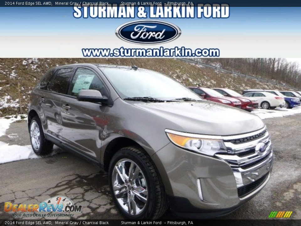 2014 Ford Edge SEL AWD Mineral Gray / Charcoal Black Photo #1