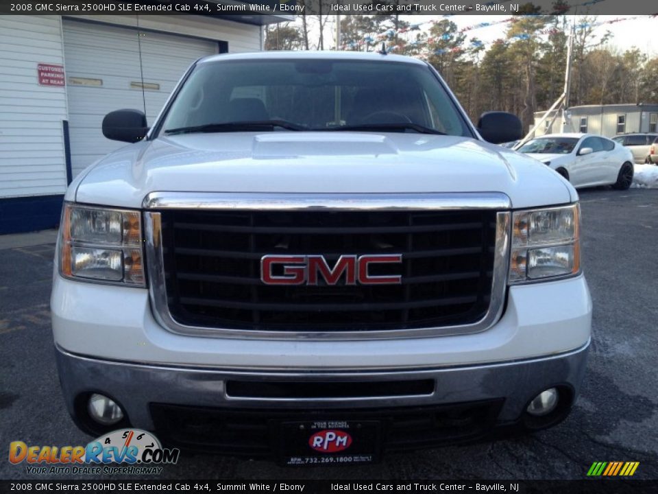 2008 GMC Sierra 2500HD SLE Extended Cab 4x4 Summit White / Ebony Photo #2