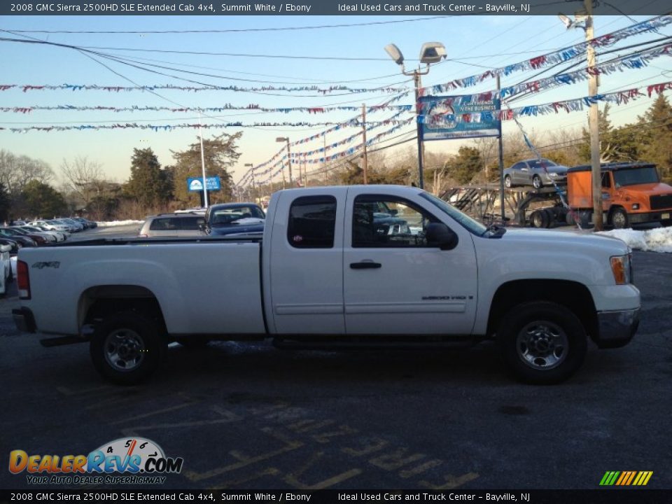 2008 GMC Sierra 2500HD SLE Extended Cab 4x4 Summit White / Ebony Photo #4