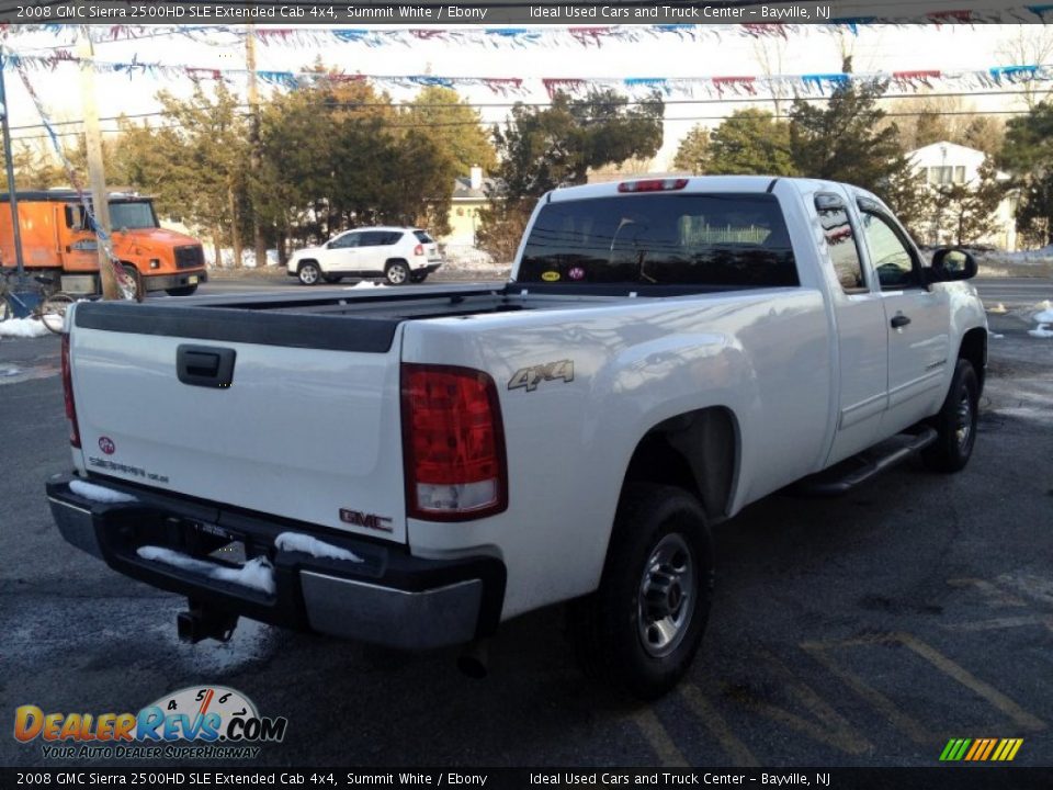 2008 GMC Sierra 2500HD SLE Extended Cab 4x4 Summit White / Ebony Photo #9