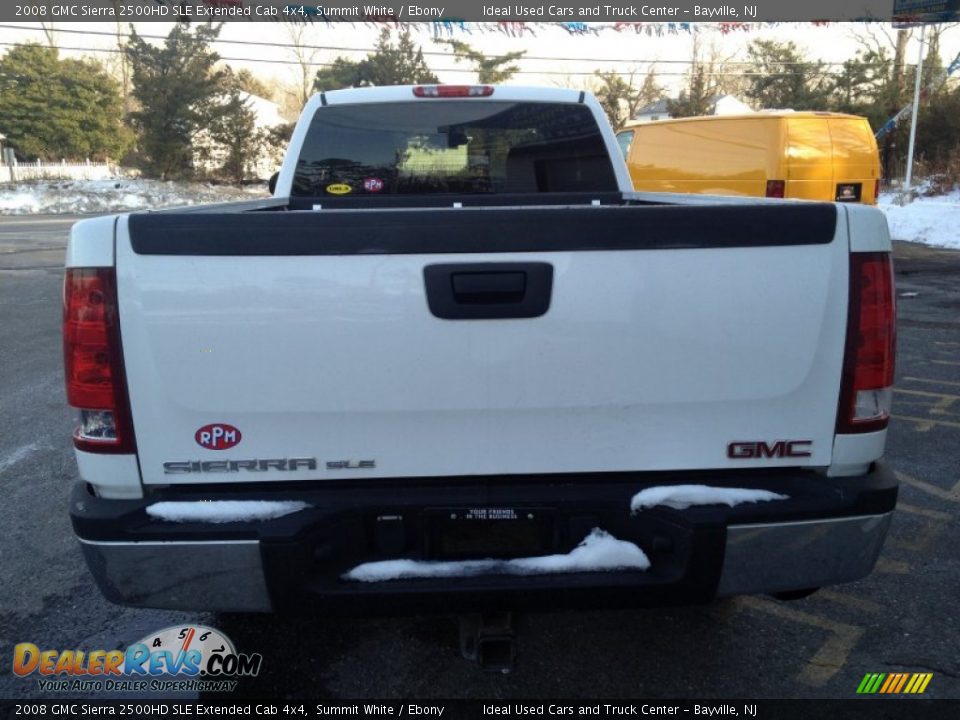 2008 GMC Sierra 2500HD SLE Extended Cab 4x4 Summit White / Ebony Photo #10