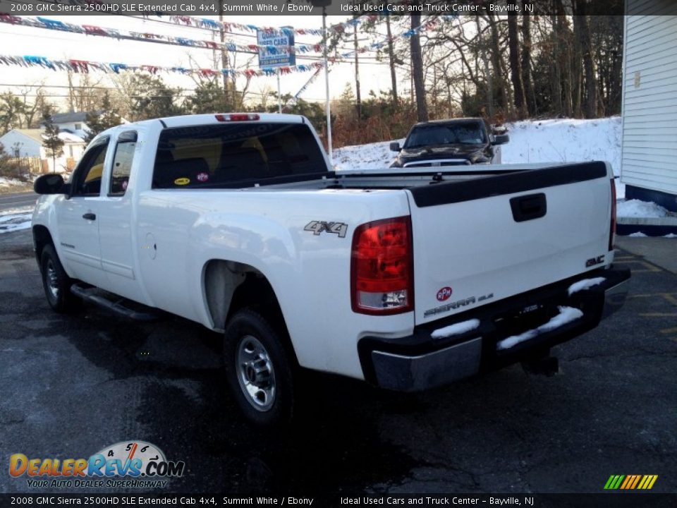 2008 GMC Sierra 2500HD SLE Extended Cab 4x4 Summit White / Ebony Photo #11